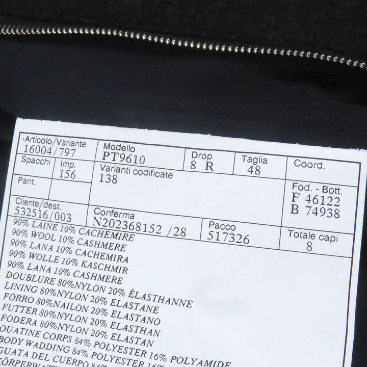 Excellent HERMES Chester coat Check Pattern Double Breasted Padded Navy wool mens 48