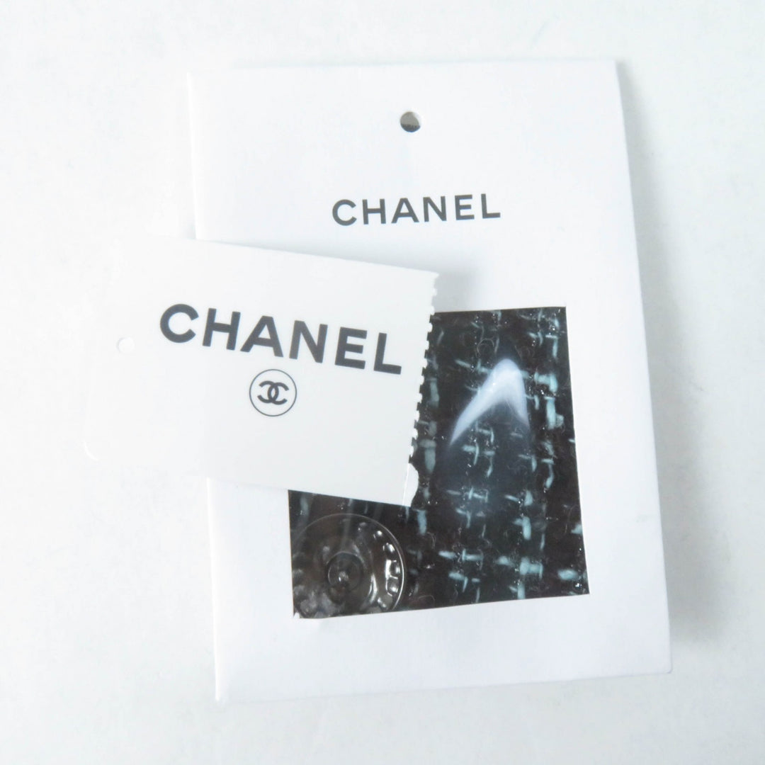 Excellent CHANEL tailored jacket Pre-Collection Look47 black turquoise Women 38 22B P73315