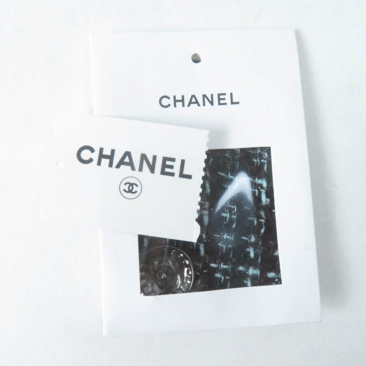 Excellent CHANEL tailored jacket Pre-Collection Look47 black turquoise Women 38 22B P73315