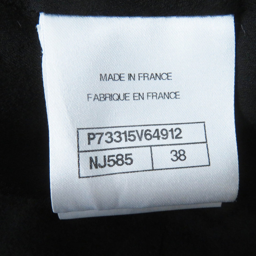 Excellent CHANEL tailored jacket Pre-Collection Look47 black turquoise Women 38 22B P73315