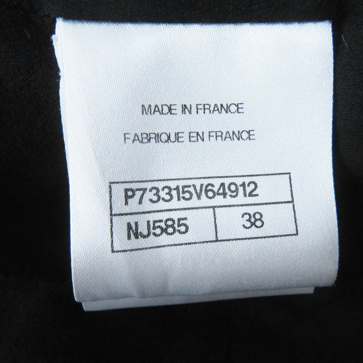 Excellent CHANEL tailored jacket Pre-Collection Look47 black turquoise Women 38 22B P73315