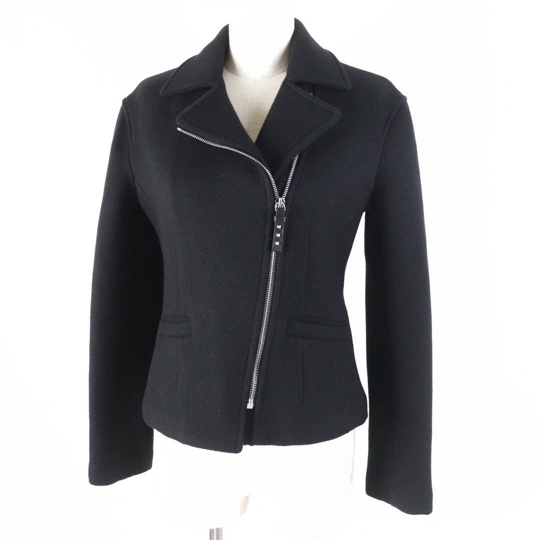 Excellent HERMES Jacket Medor Metal Padded black cashmere Women 34 3H0208DW