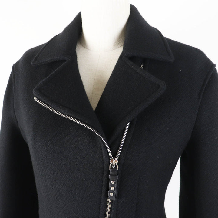 Excellent HERMES Jacket Medor Metal Padded black cashmere Women 34 3H0208DW