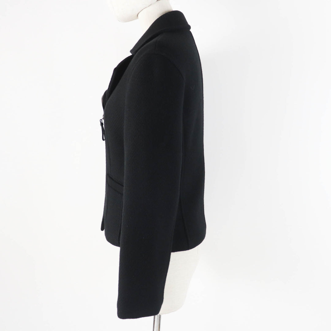 Excellent HERMES Jacket Medor Metal Padded black cashmere Women 34 3H0208DW