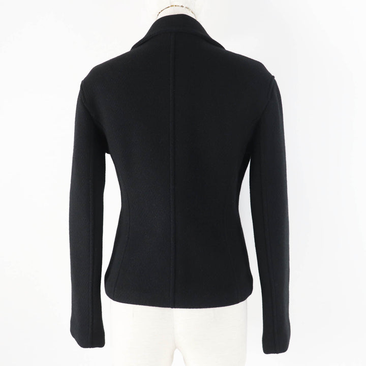 Excellent HERMES Jacket Medor Metal Padded black cashmere Women 34 3H0208DW