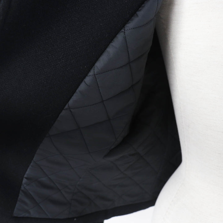 Excellent HERMES Jacket Medor Metal Padded black cashmere Women 34 3H0208DW