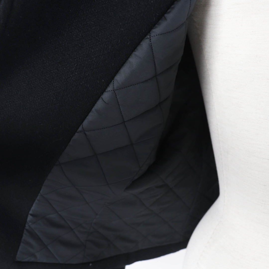 Excellent HERMES Jacket Medor Metal Padded black cashmere Women 34 3H0208DW