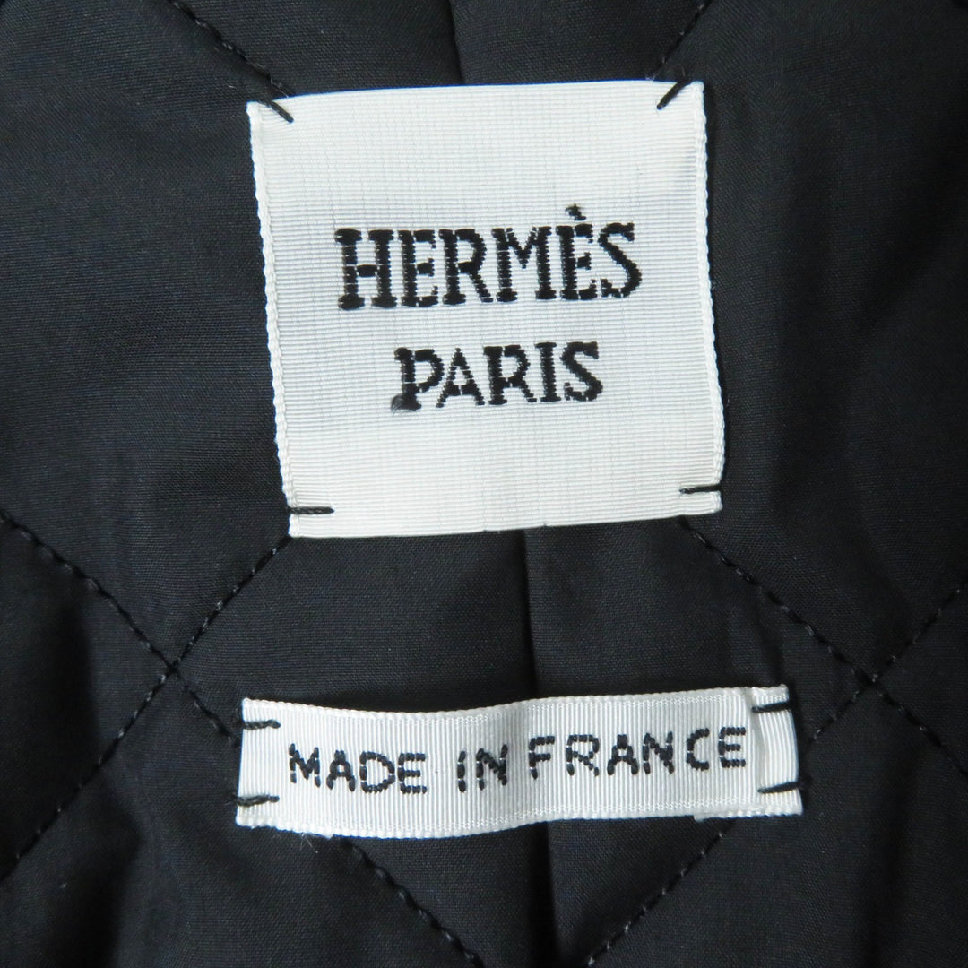 Excellent HERMES Jacket Medor Metal Padded black cashmere Women 34 3H0208DW