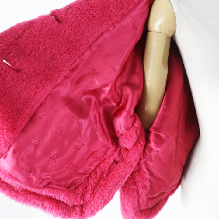 Excellent Max Mara poncho TEDDY BEAR Cape/ shocking pink alpaca 23473601376