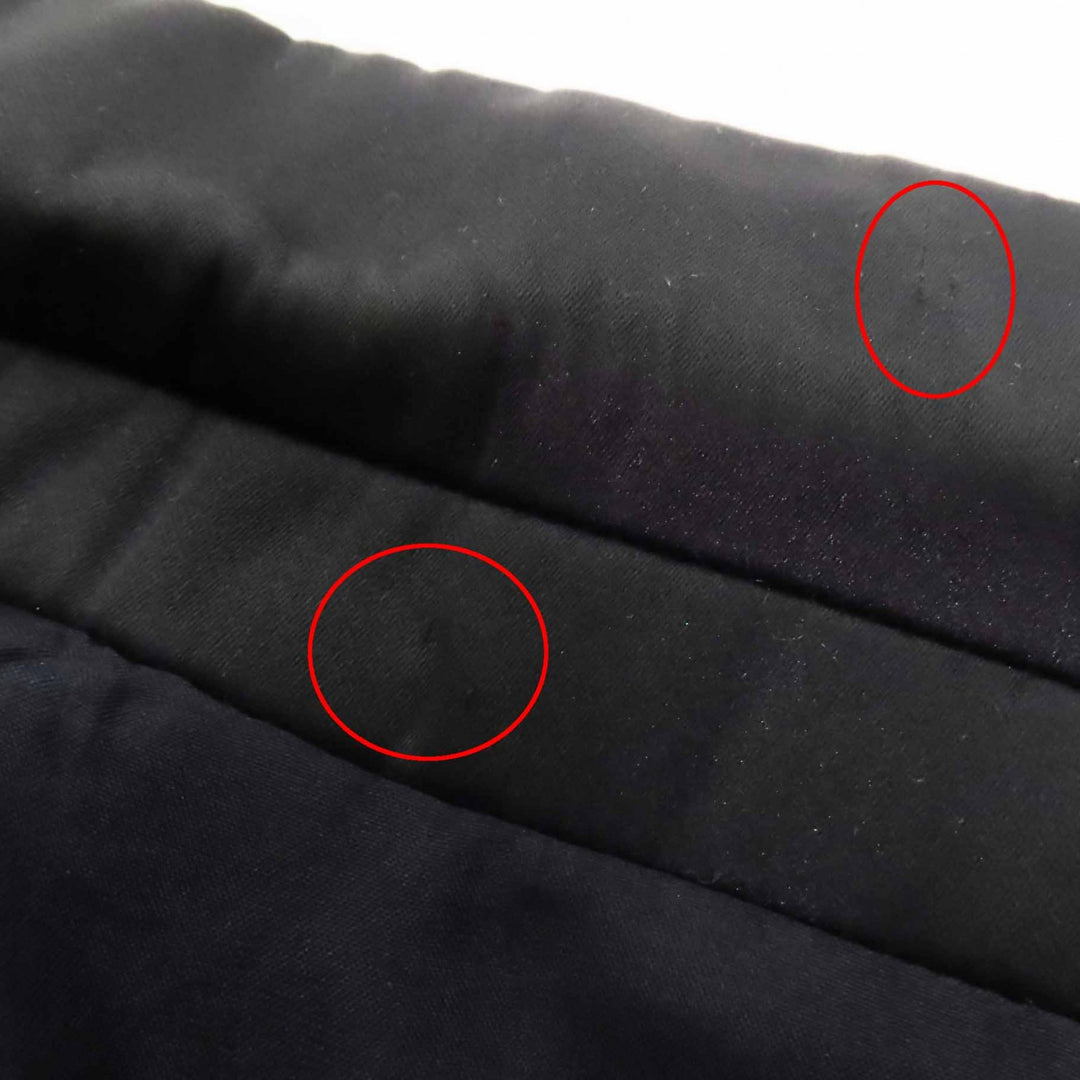 Great CELINE coat Phoebe Philo Satin Lapel Crombie Navyblack wool Women 34 2 8H28/5065