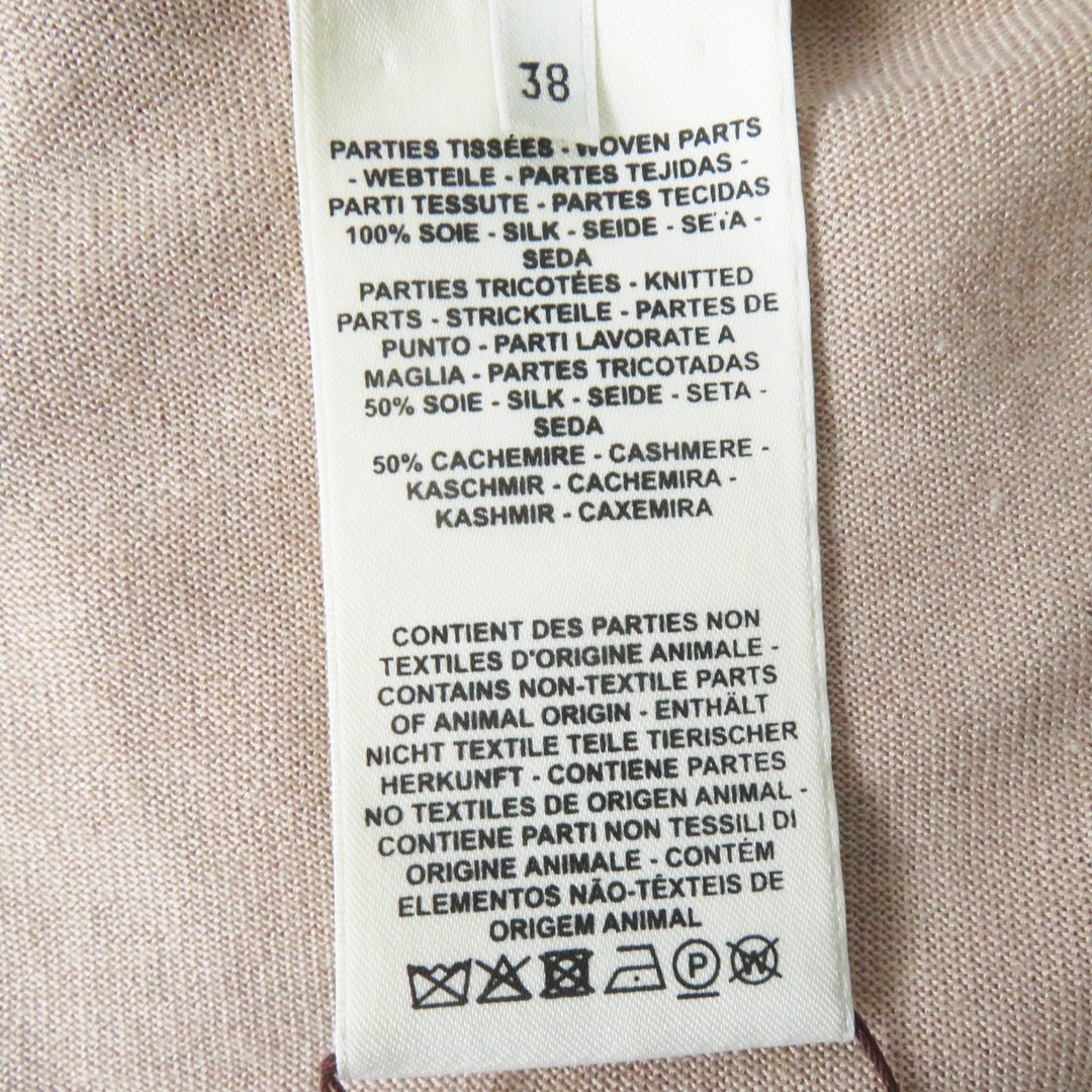Pristine HERMES cardigan Clic Clac a Pois Long sleeve twill jacket Multi silk Women 38