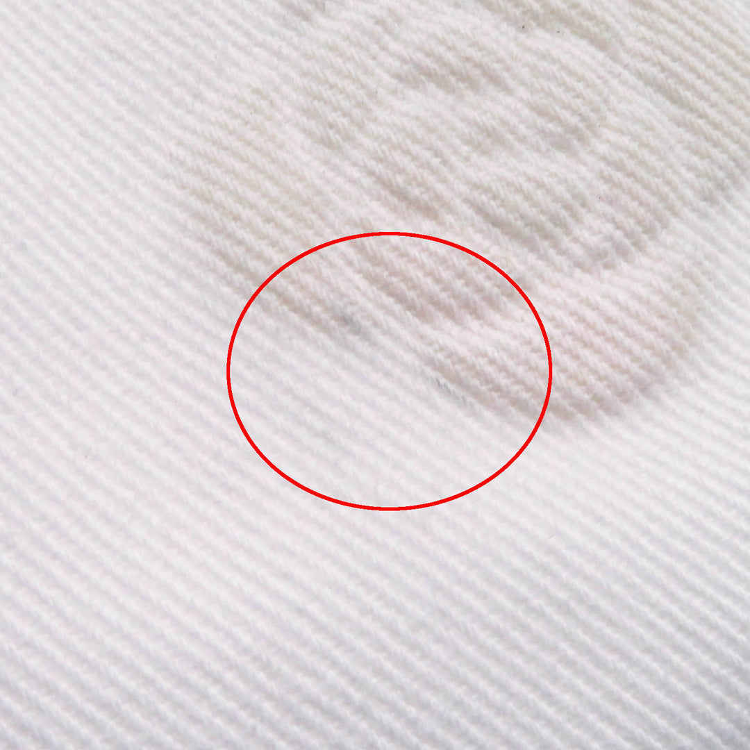 Excellent CHANEL Denim Jacket COCO Mark button, camellia embossed, white Women 36 P70204