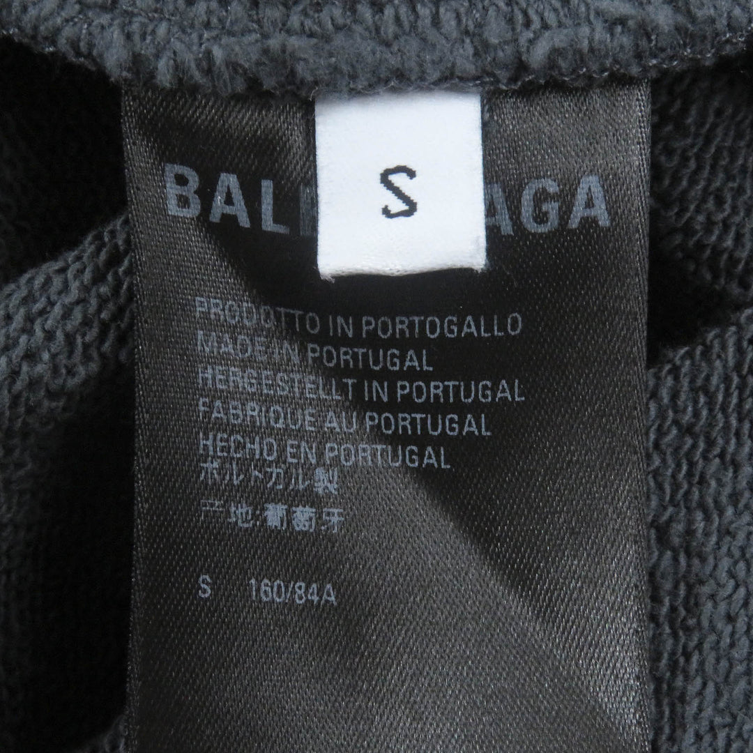 Great BALENCIAGA hoodie Campaign logo embroidery gray cotton mens S 578135