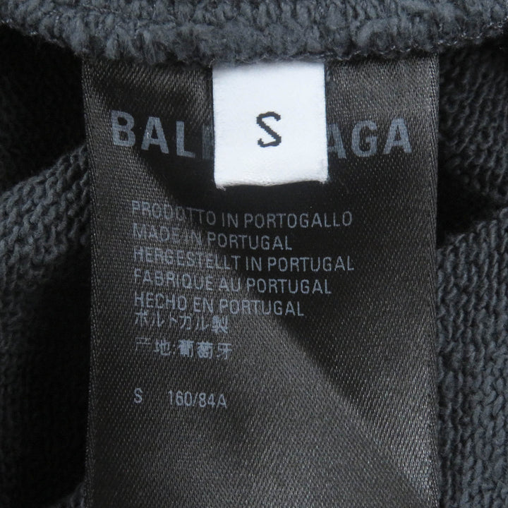 Great BALENCIAGA hoodie Campaign logo embroidery gray cotton mens S 578135