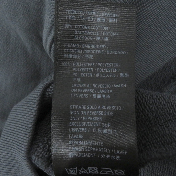 Great BALENCIAGA hoodie Campaign logo embroidery gray cotton mens S 578135