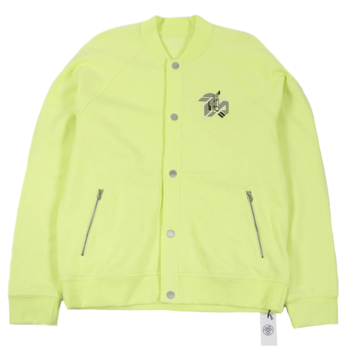 Pristine HERMES Blouson Chevaux en Symetrie Horse logo patch Light green