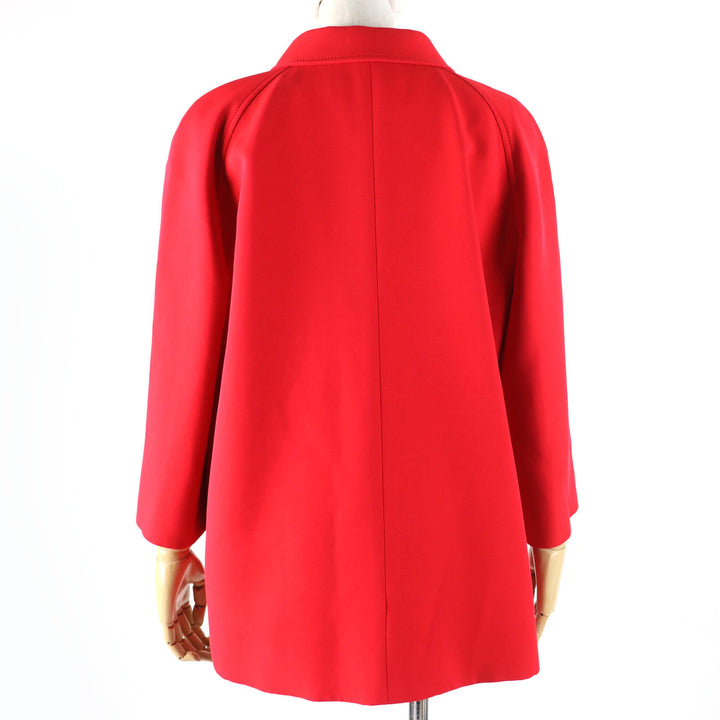 Excellent GUCCI Jacket QUELLE QUEN SOIT LA SAISON Half Coat Red silk Women 40 619359