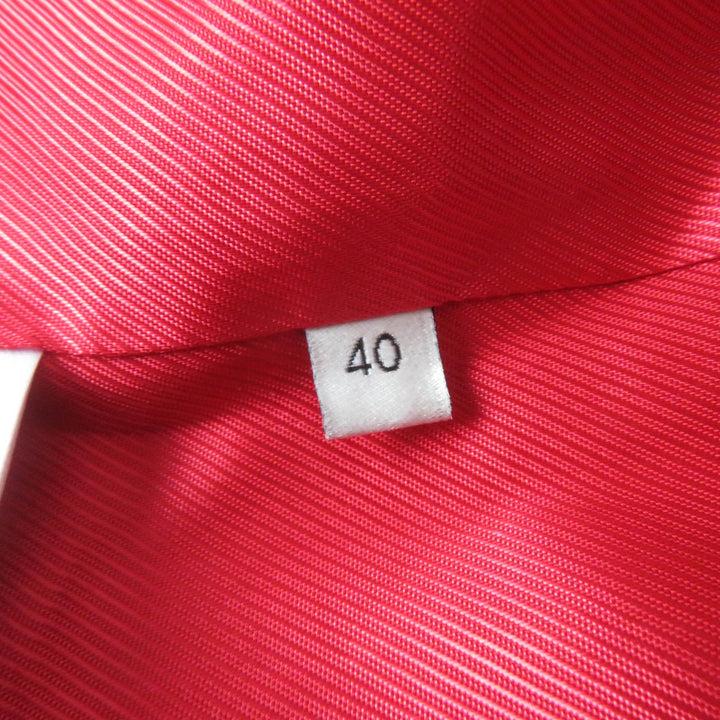 Excellent GUCCI Jacket QUELLE QUEN SOIT LA SAISON Half Coat Red silk Women 40 619359