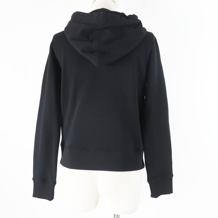 Great VALENTINO hoodie embossed logo cropped pullover black Women XS XB3MF16C71R