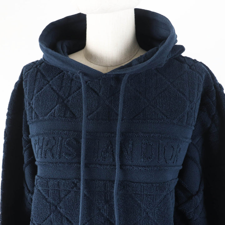 Great Christian Dior Parker Canage Pile fabric pullover Dark navy XS 214587AM715
