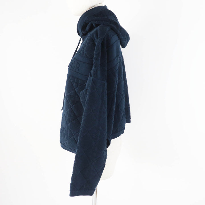 Great Christian Dior Parker Canage Pile fabric pullover Dark navy XS 214587AM715