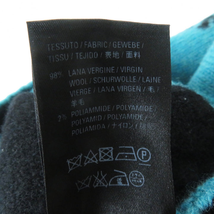 Great BALENCIAGA knit Jacquard logo cropped length green wool Women 34 529208