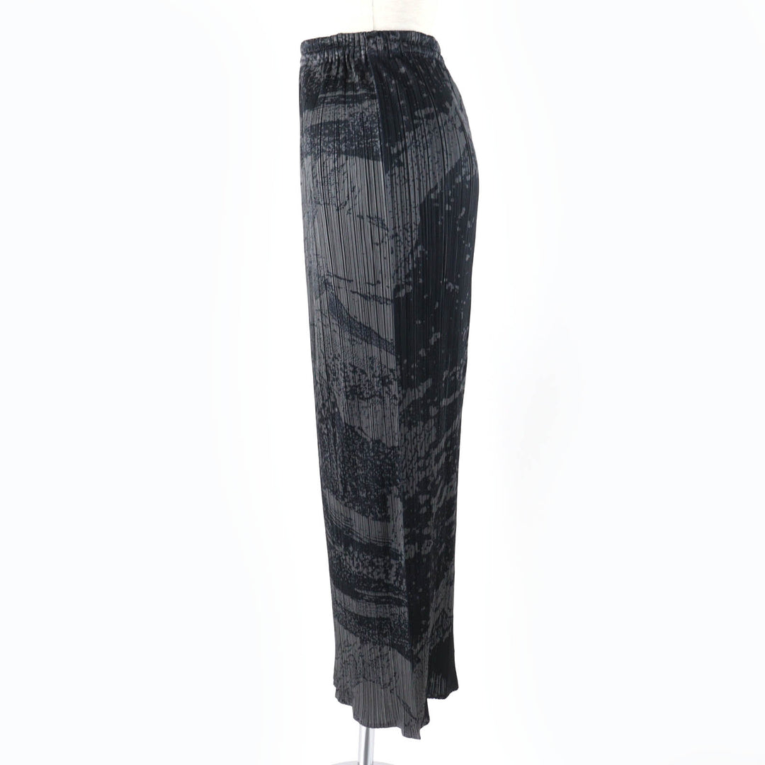 Excellent PLEATS PLEASE Long skirt 90s Early Collection Ukiyo-e Prints gray 2