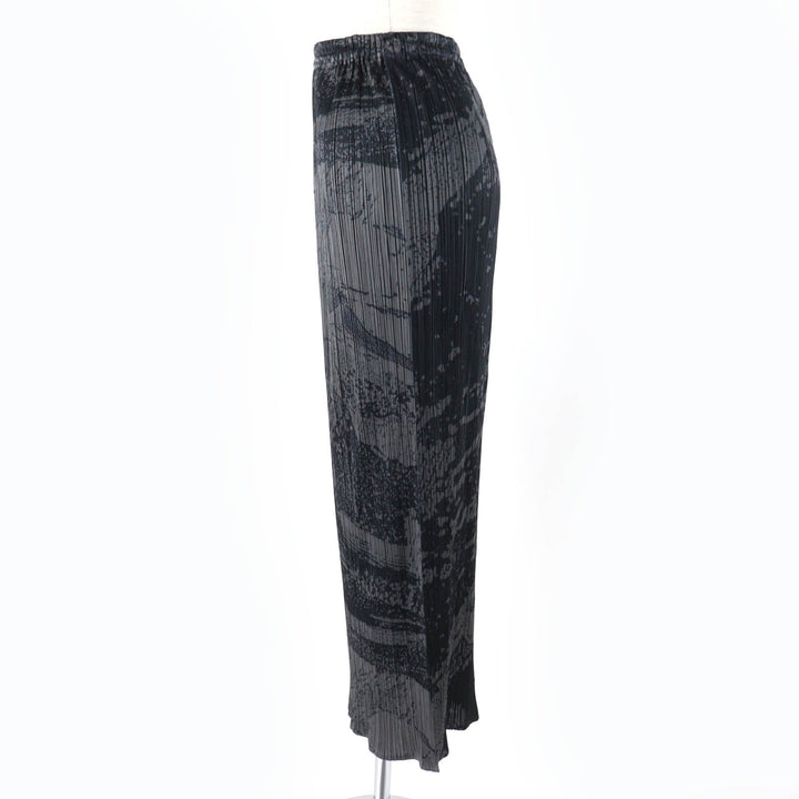 Excellent PLEATS PLEASE Long skirt 90s Early Collection Ukiyo-e Prints gray 2