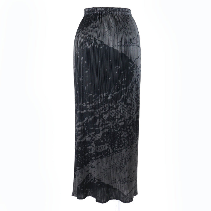Excellent PLEATS PLEASE Long skirt 90s Early Collection Ukiyo-e Prints gray 2