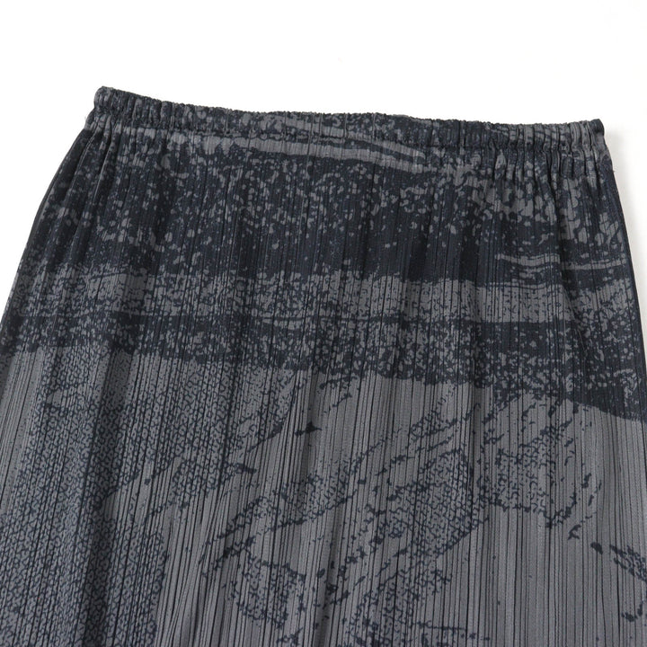 Excellent PLEATS PLEASE Long skirt 90s Early Collection Ukiyo-e Prints gray 2