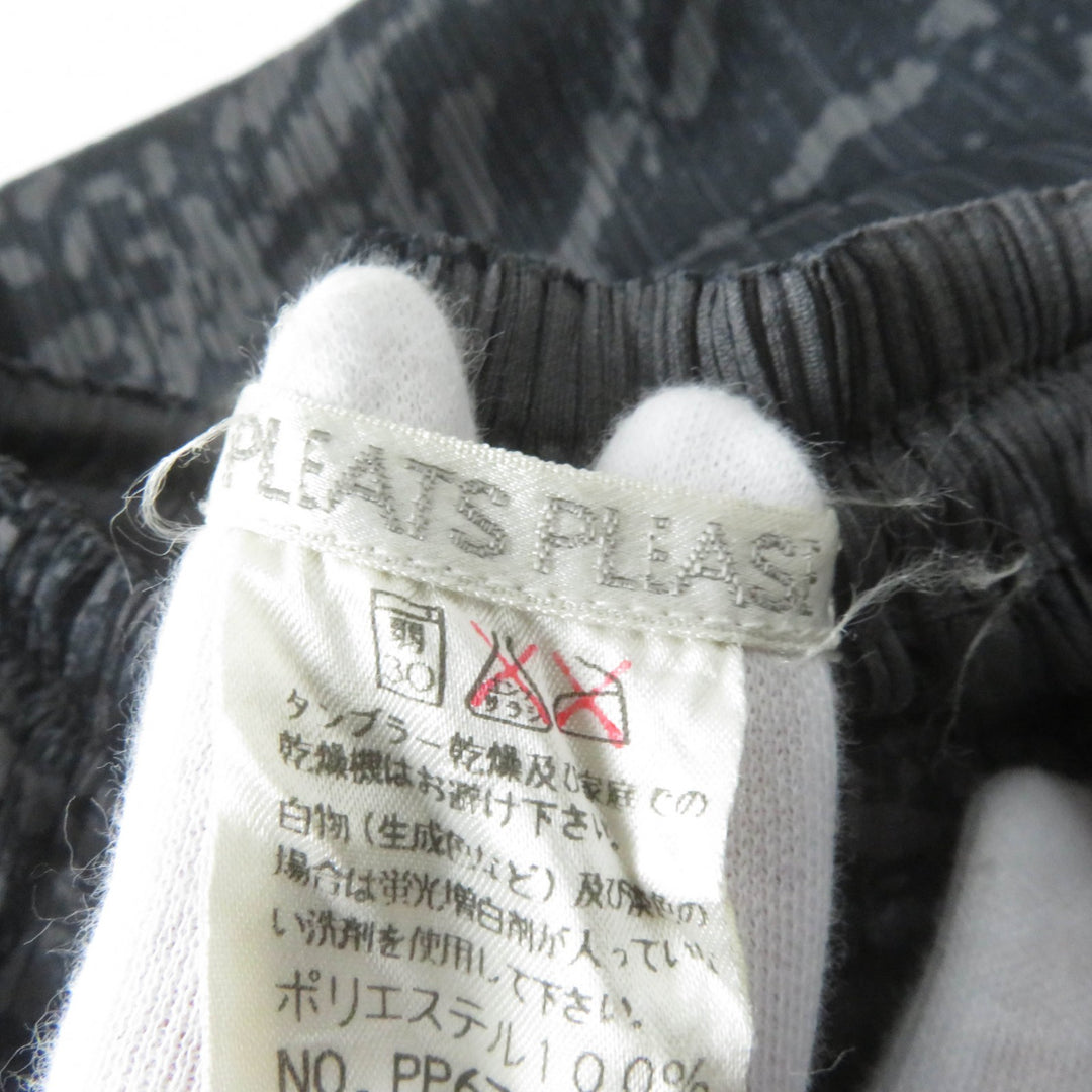 Excellent PLEATS PLEASE Long skirt 90s Early Collection Ukiyo-e Prints gray 2