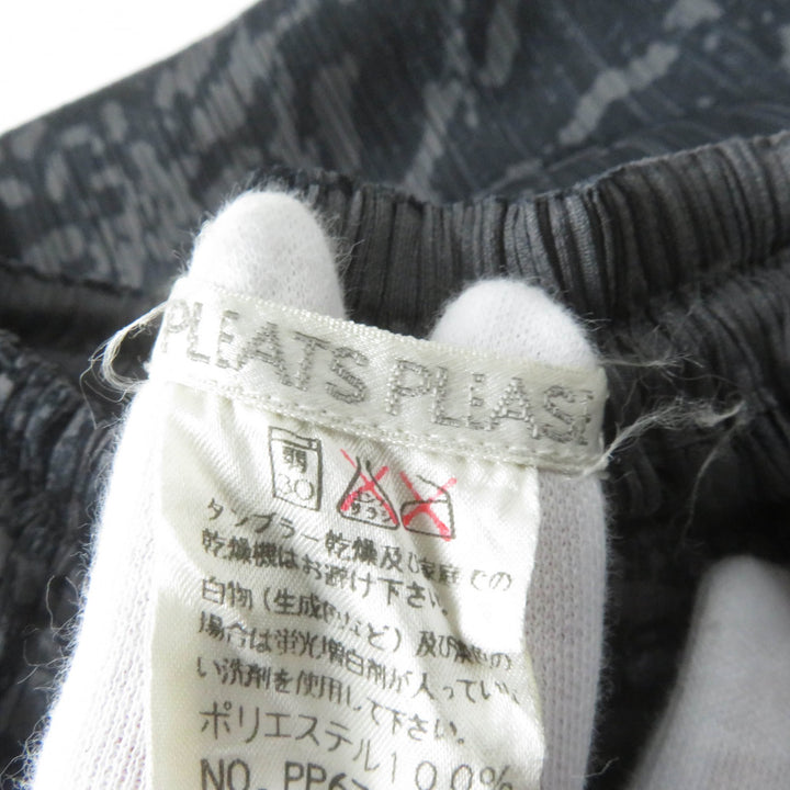 Excellent PLEATS PLEASE Long skirt 90s Early Collection Ukiyo-e Prints gray 2