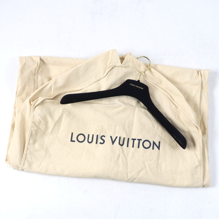 LOUIS VUITTON Denim Jacket Logo button Flap pocket Monogram gray mens 46 HHA21W