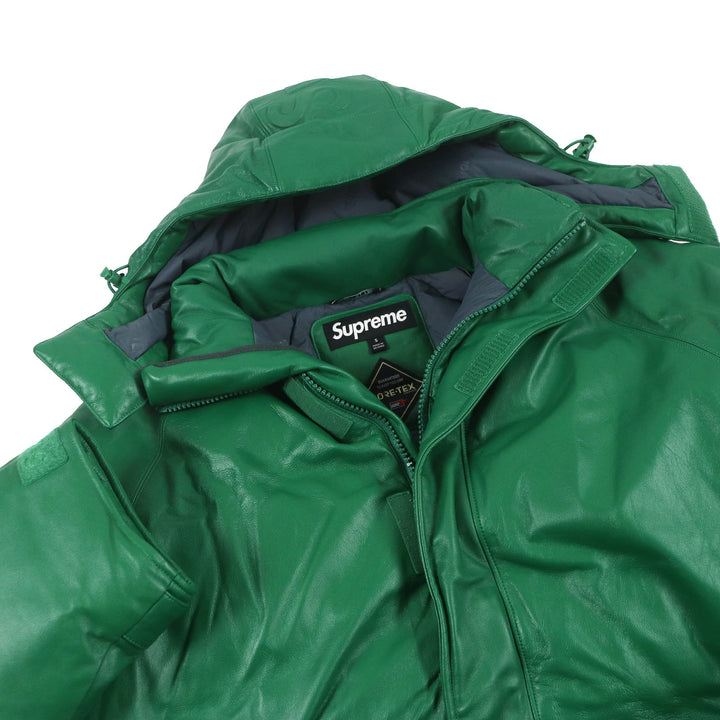Great Supreme Down jacket Leather 700-Fill Down Parka green Sheep leather mens S