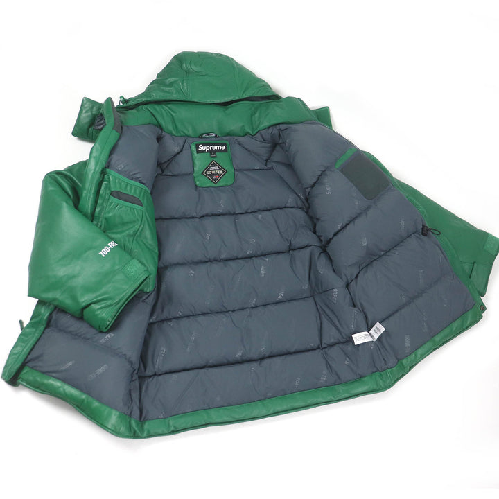 Great Supreme Down jacket Leather 700-Fill Down Parka green Sheep leather mens S