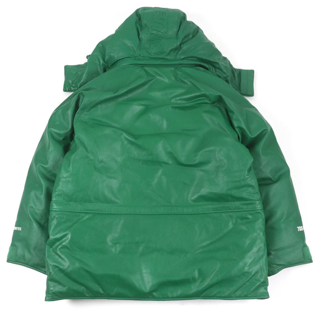 Great Supreme Down jacket Leather 700-Fill Down Parka green Sheep leather mens S