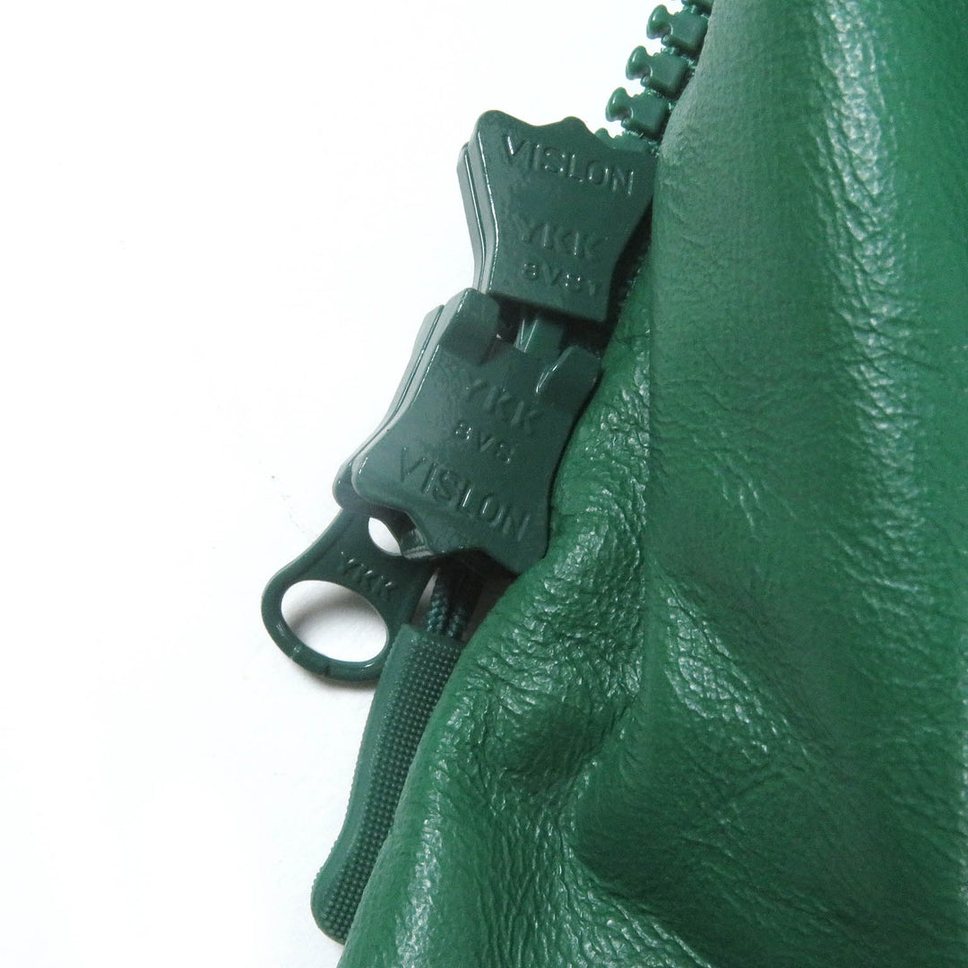 Great Supreme Down jacket Leather 700-Fill Down Parka green Sheep leather mens S
