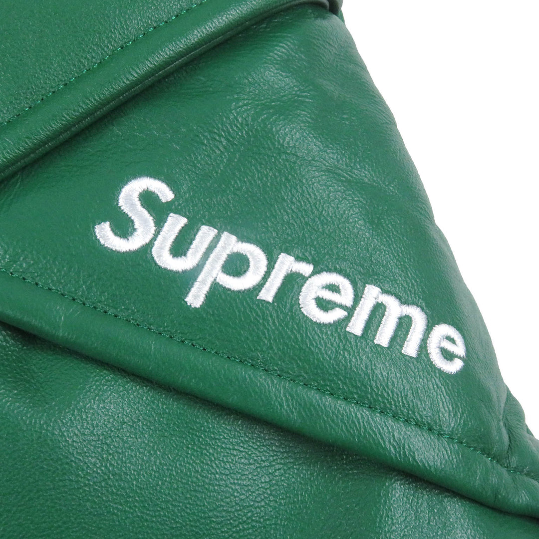 Great Supreme Down jacket Leather 700-Fill Down Parka green Sheep leather mens S