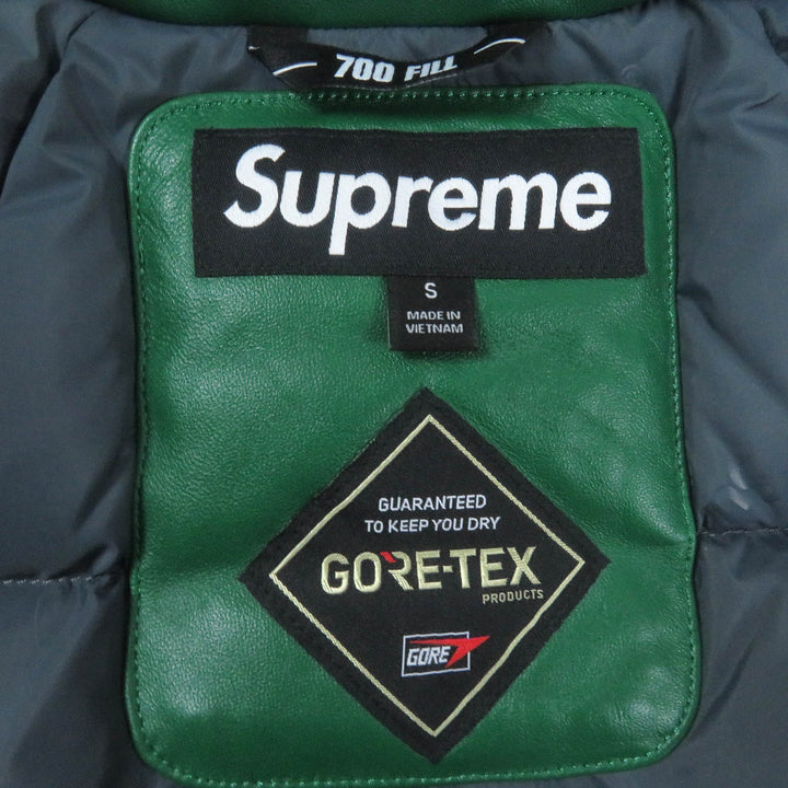 Great Supreme Down jacket Leather 700-Fill Down Parka green Sheep leather mens S