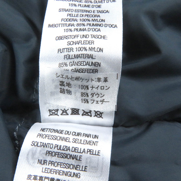 Great Supreme Down jacket Leather 700-Fill Down Parka green Sheep leather mens S