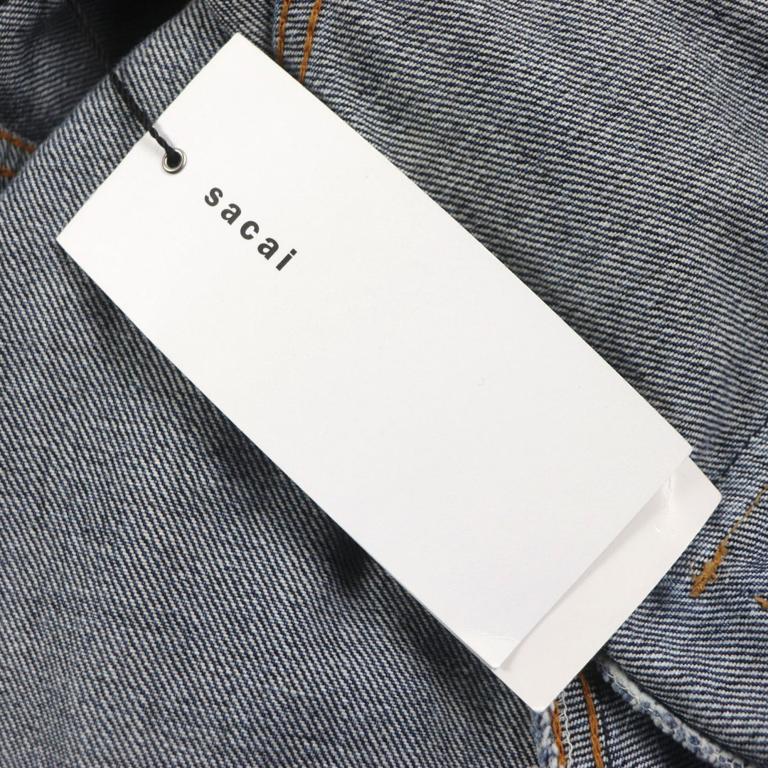 Pristine Sacai coat Denim Blouson Coat zip-up denim jacket mens 1 23-03158M