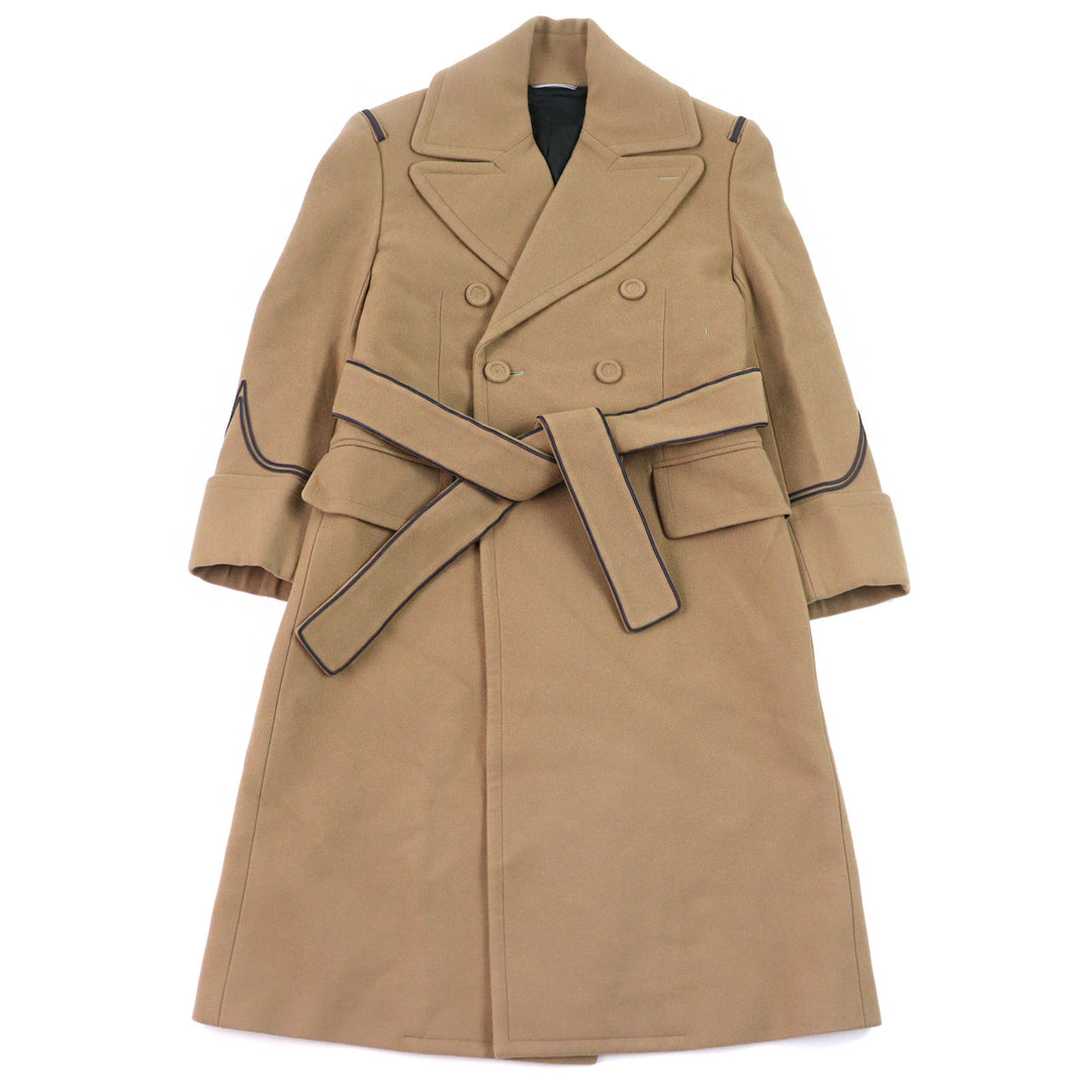 DIOR coat CD logo all-over lining, covered buttons, beige mens 42 143C362A5305