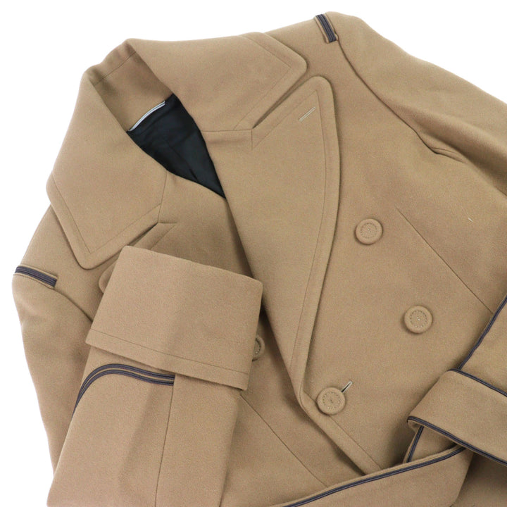 DIOR coat CD logo all-over lining, covered buttons, beige mens 42 143C362A5305