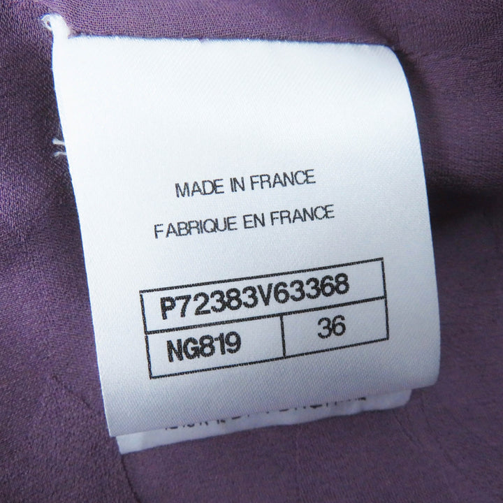 Excellent CHANEL Jacket tweed Purple acrylic Women 36 22P P72383