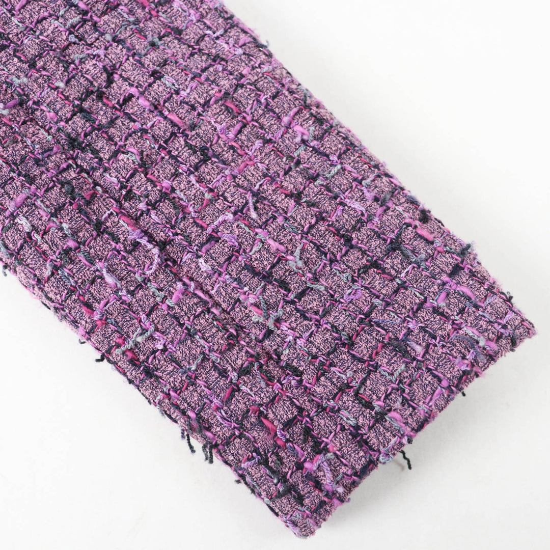 Excellent CHANEL Jacket tweed Purple acrylic Women 36 22P P72383