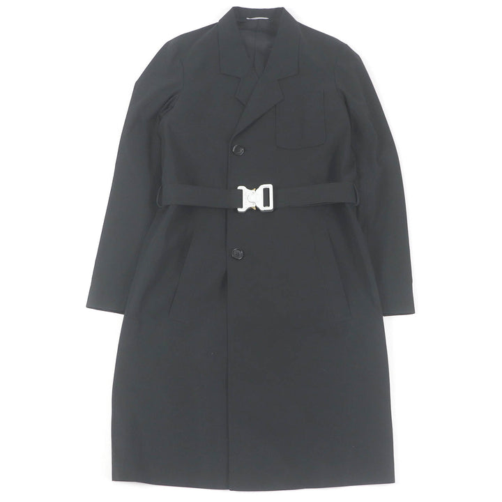 Great DIOR Chester coat Roller Coaster Buckle black cotton mens 44 993C307A4517