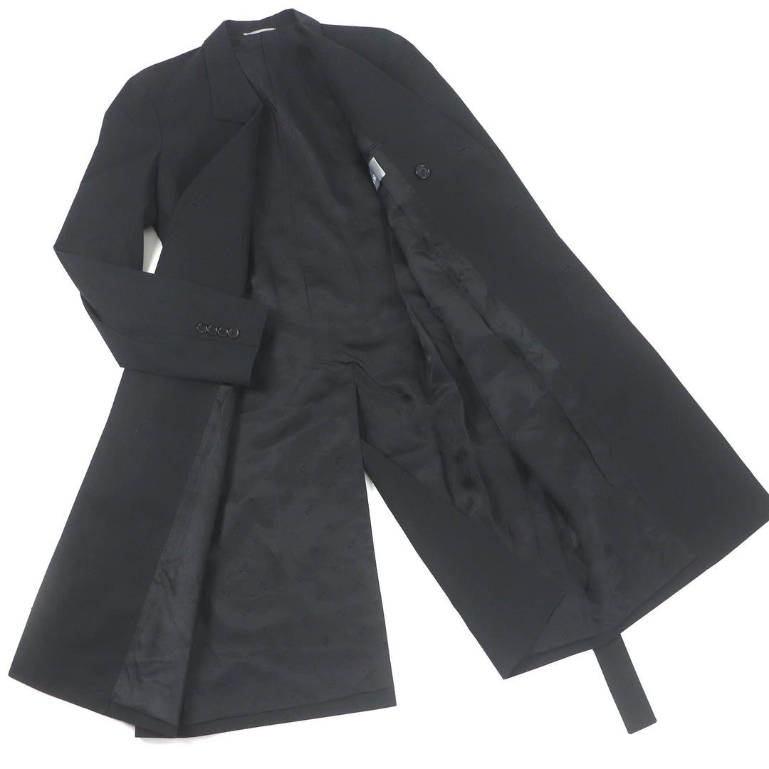 Great DIOR Chester coat Roller Coaster Buckle black cotton mens 44 993C307A4517
