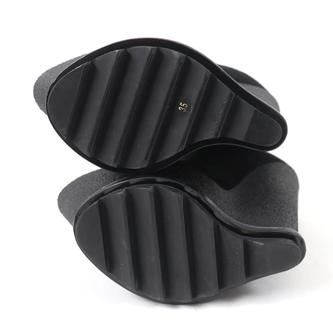 Excellent GIUSEPPE ZANOTTI Ankle boots Wedge sole black Suede leather Women 35