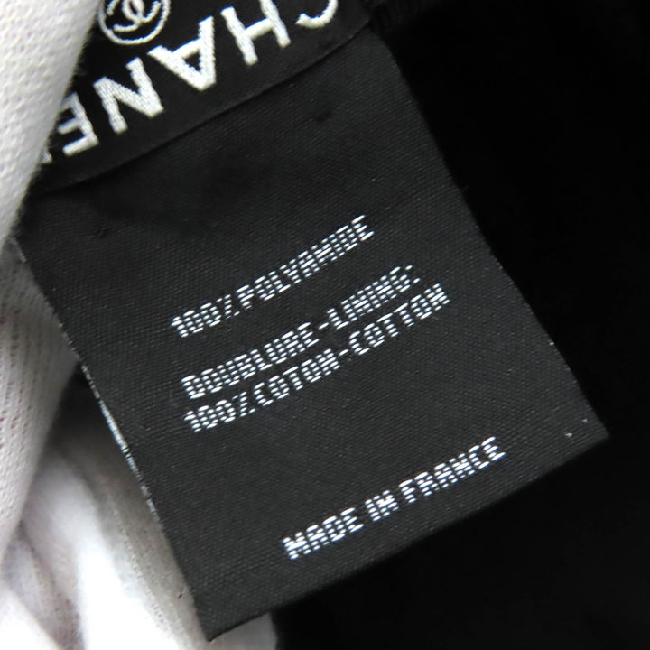 Excellent CHANEL hat COCO BEACH COCO Mark Bucket Hat Black White Women S AA9874