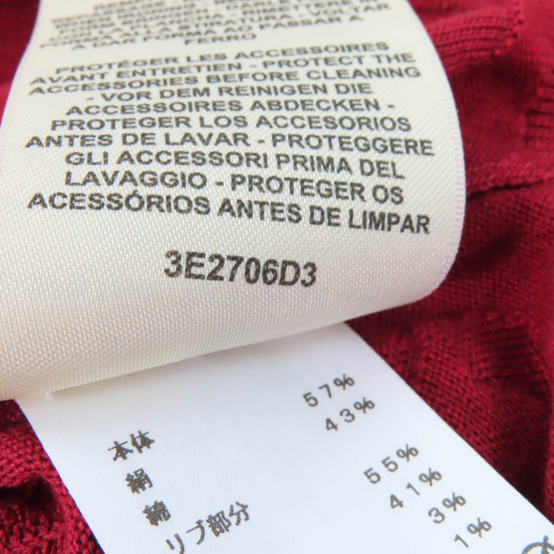 Excellent HERMES cardigan Chaine d'Ancre V-neck long sleeve silk cotton Women 36 3E2706D3